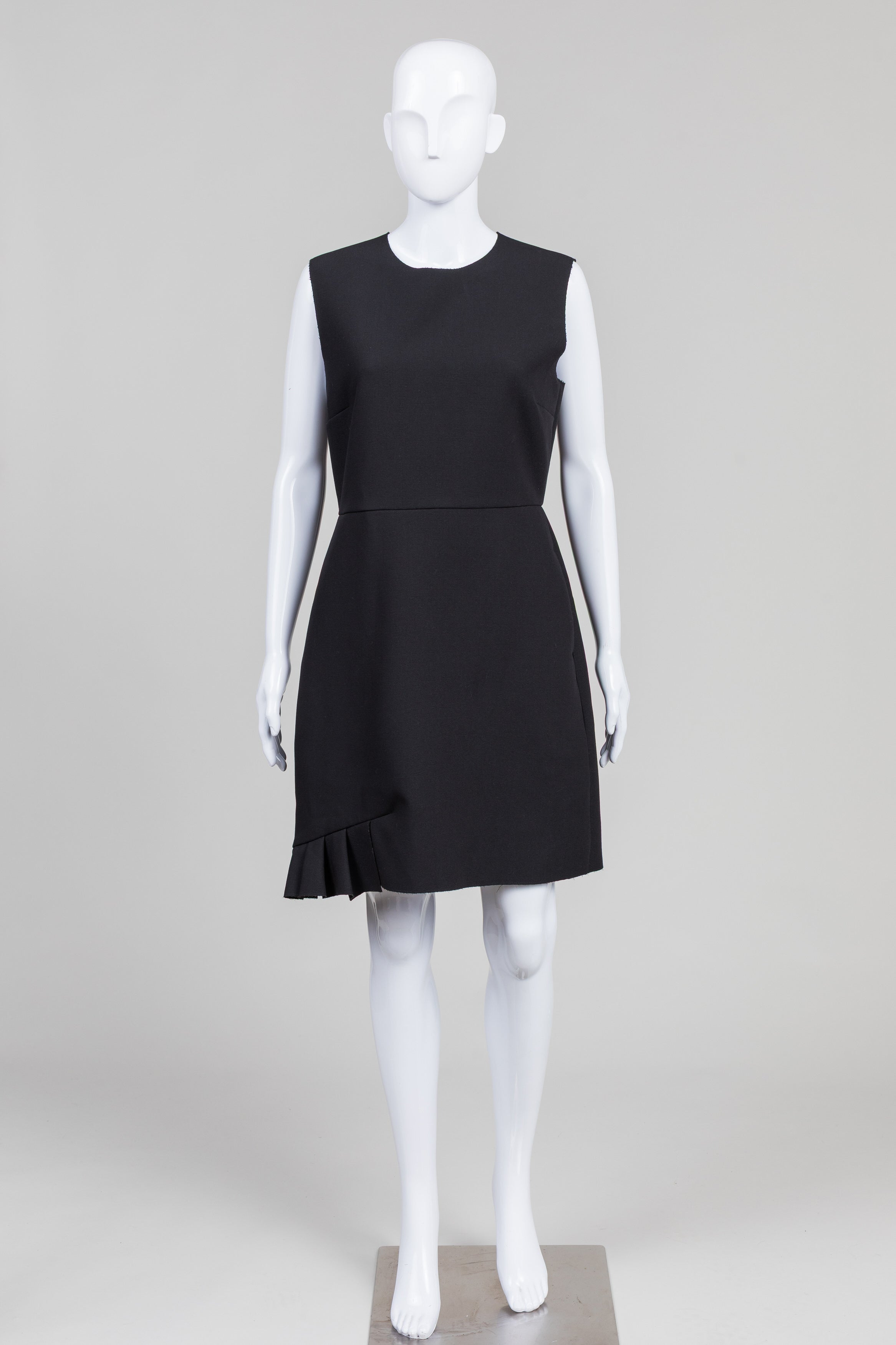 MSGM Black Sheath Dress w/ Pockets  w/ Side Pleats (46)