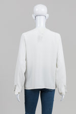 Load image into Gallery viewer, Gerard Pasquier Vintage Off White Pleated Front Blouse (38)
