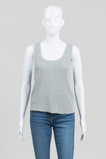Load image into Gallery viewer, Annette Gortz Light Grey Knit Sleeveless Shell (S)
