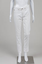 Load image into Gallery viewer, AG White Mid-Rise Cigarette Jeans (29)
