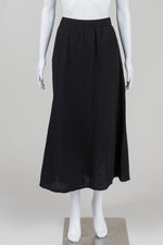 Load image into Gallery viewer, Eileen Fisher Black Waffle Weave Midi Skirt (XL)
