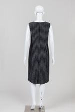 Load image into Gallery viewer, Jaeger Vintage Navy Windowpane Print Sheath Dress (8) *New w/ tags
