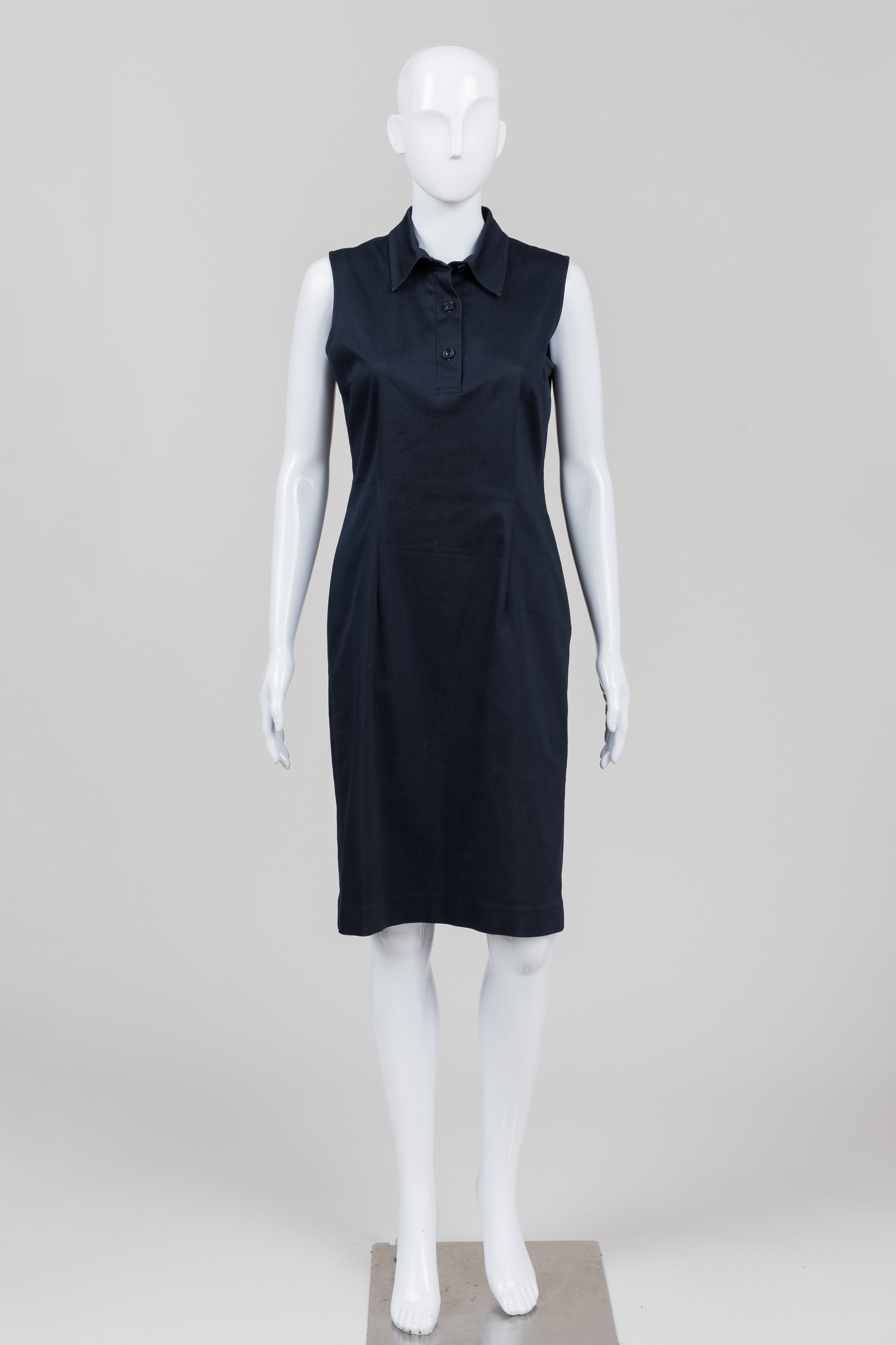Bogato Vintage Navy Jacket & Sleeveless Collared Dress (2)