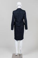 Load image into Gallery viewer, Bogato Vintage Navy Jacket &amp; Sleeveless Collared Dress (2)
