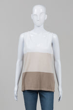 Load image into Gallery viewer, Les Copains Cream/Tan/Taupe Short Sleeve Cardigan and Shell (48)
