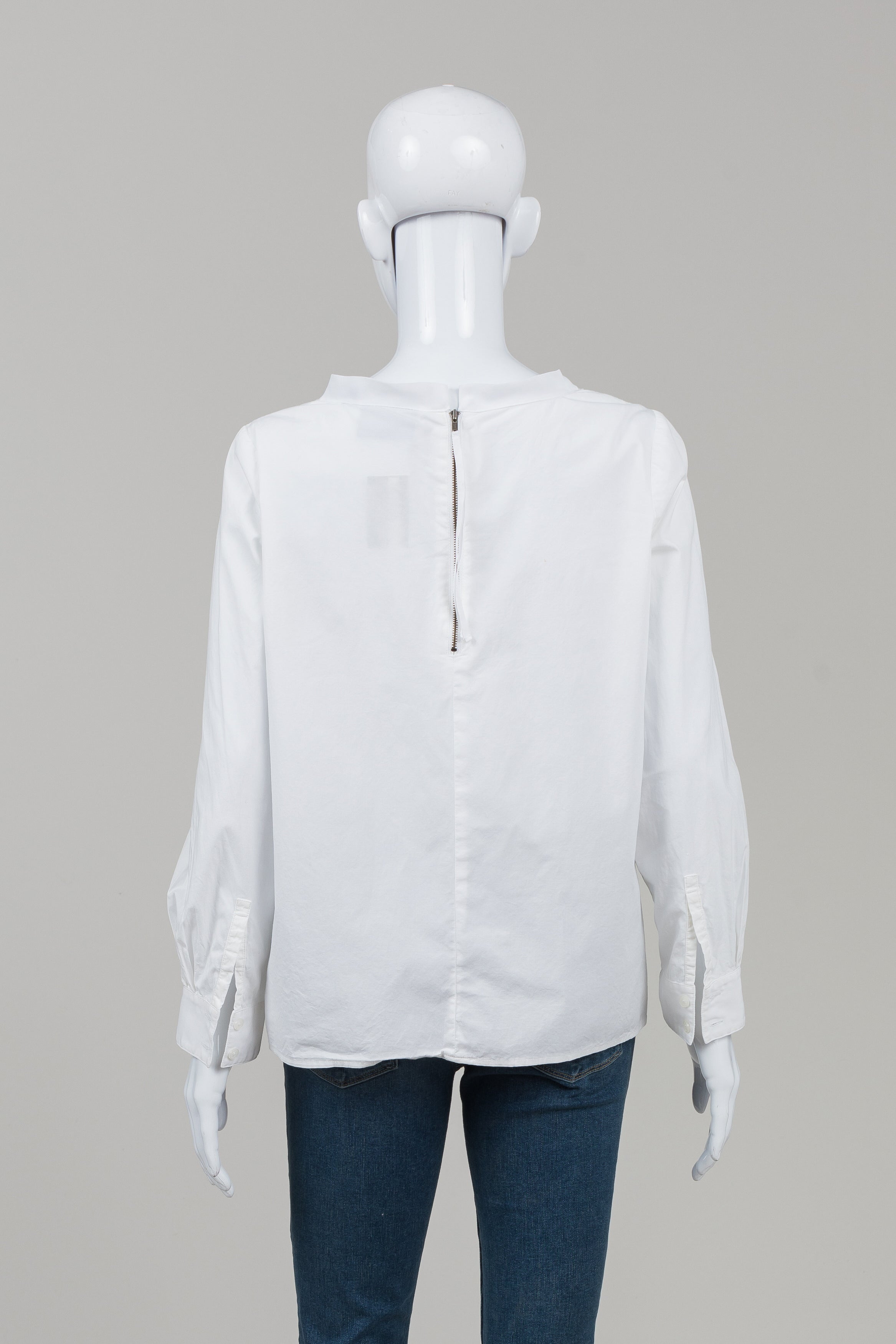 Simply Vera White Long Sleeve Top w/ Back Zip (8)
