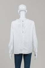 Load image into Gallery viewer, Simply Vera White Long Sleeve Top w/ Back Zip (8)
