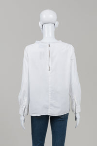 Simply Vera White Long Sleeve Top w/ Back Zip (8)