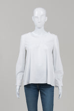 Load image into Gallery viewer, Simply Vera White Long Sleeve Top w/ Back Zip (8)
