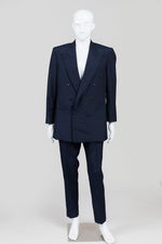 Load image into Gallery viewer, Maxwell&#39;s Vintage Navy Pinstripe Doublebreasted Suit

