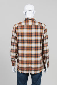 John Varvatos Rust Plaid Shirt (L)