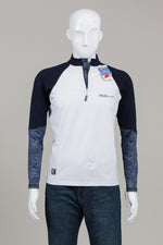 Load image into Gallery viewer, Fullsand Navy/White 1/2 Zip Sunguard Top (M) *New w/ tags
