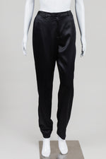 Load image into Gallery viewer, DKNY Black Silk Satin Trousers (6)
