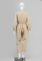 Load image into Gallery viewer, Sisters + Seekers Light Khaki Long Sleeve Jumpsuit
