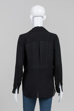 Load image into Gallery viewer, Judith &amp; Charles Black Wrap Front Overshirt (2)

