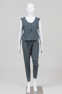 Sundry Teal Gray Jersey Jumpsuit (1)