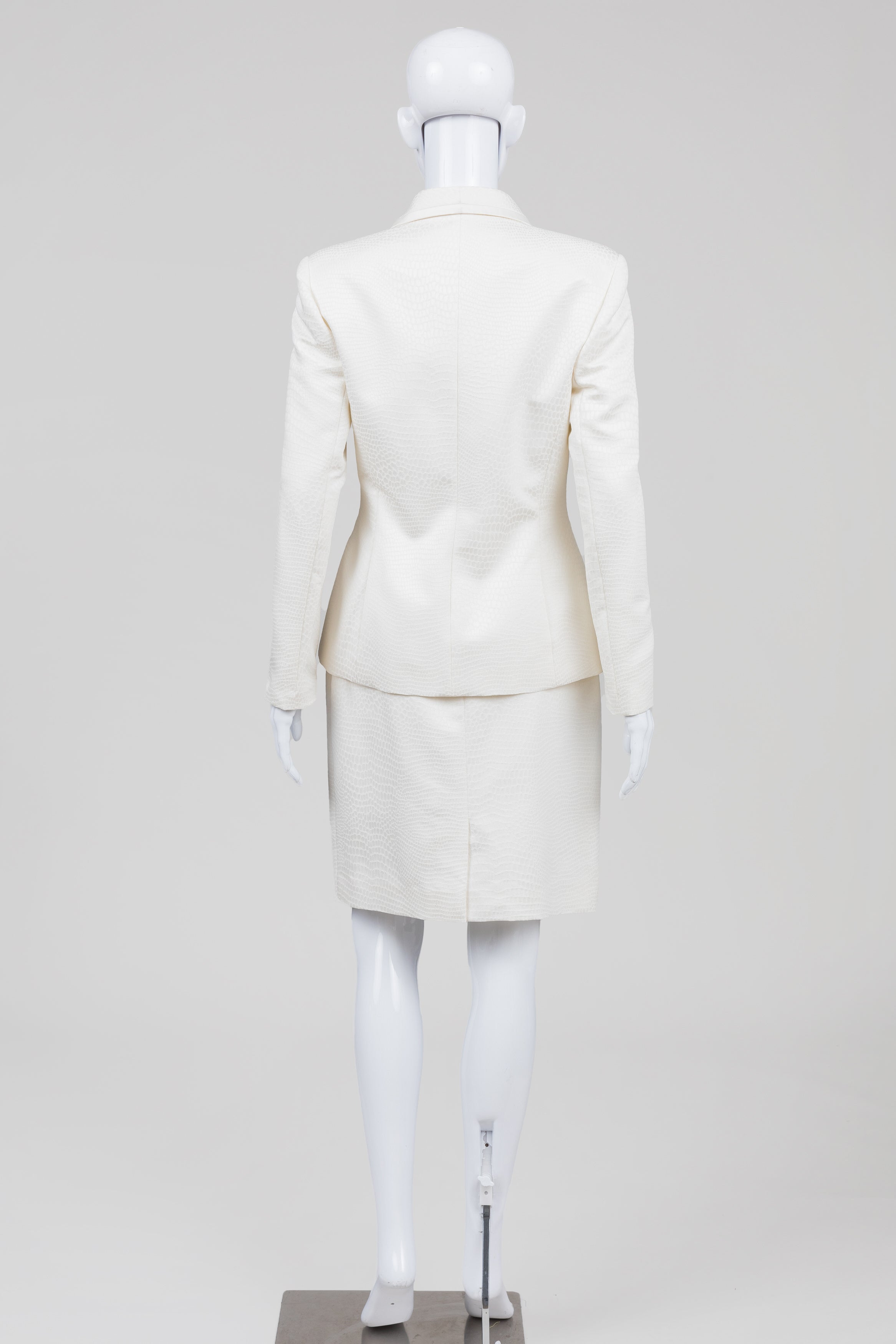 Albert Nipon Evening Vintage Ivory Skirt Suit (4)