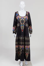 Load image into Gallery viewer, NoraCora Black/Cream Multicolour Drop Waist Dress (XL) *New w/ tags
