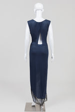 Load image into Gallery viewer, BCBG MaxAzria Blue Rib Knit Sleeveless Dress w/ Assymetrical Hem (XS)
