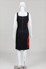 Load image into Gallery viewer, Simon Chang Vintage Black Side Floral Print Sleeveless Sheath Dress (8)
