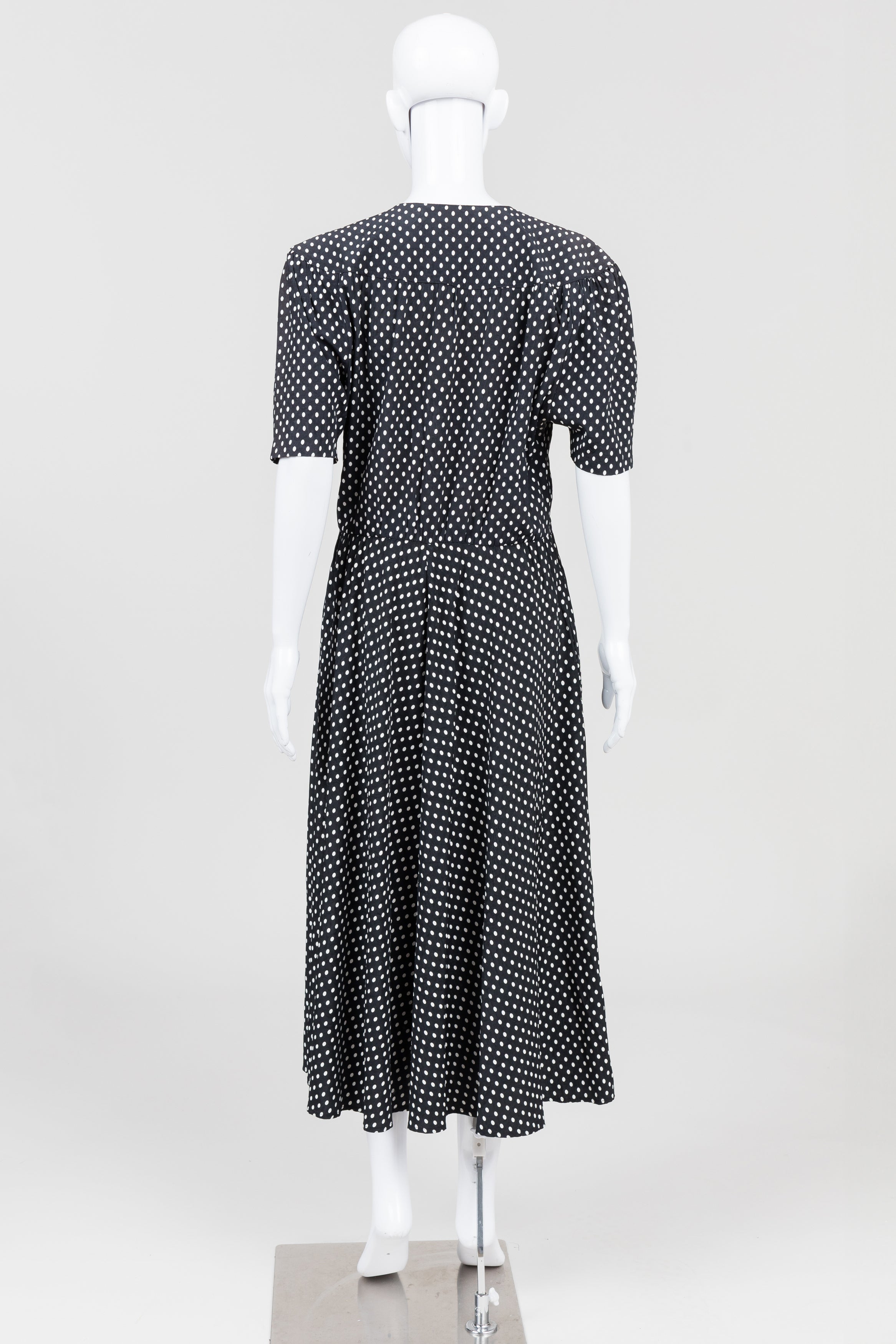 SL Fashions Navy Dot Vintage Fit & Flare Dress (12)