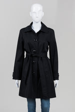 Load image into Gallery viewer, London Fog Black Trench Coat (M)
