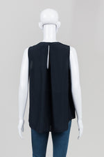 Load image into Gallery viewer, Michael Michael Kors Navy Sleeveless Blouse (S)
