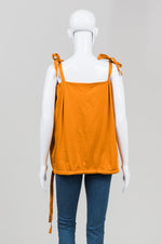 Load image into Gallery viewer, COS Tumeric Sleeveless Top w/ Tie Straps (S)
