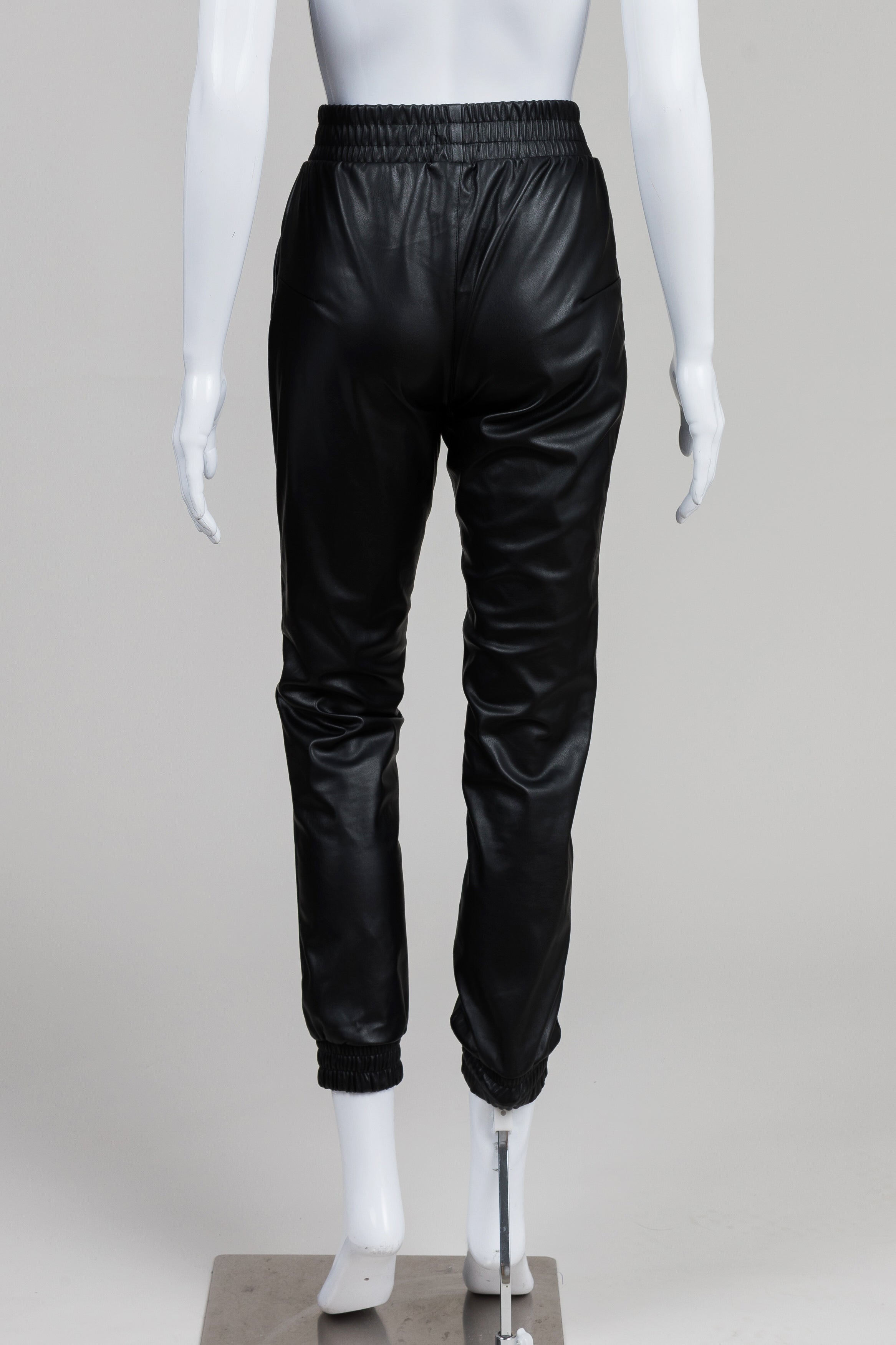 Hudson black faux leather jogger pant (XS)