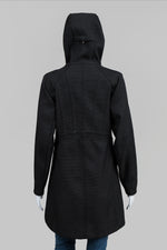 Load image into Gallery viewer, Lululemon black minicheck hooded coat
