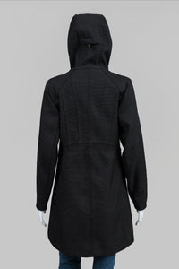 Lululemon black minicheck hooded coat