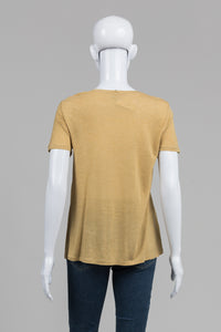 Eileen Fisher Gold Short Sleeve T-shirt (S)