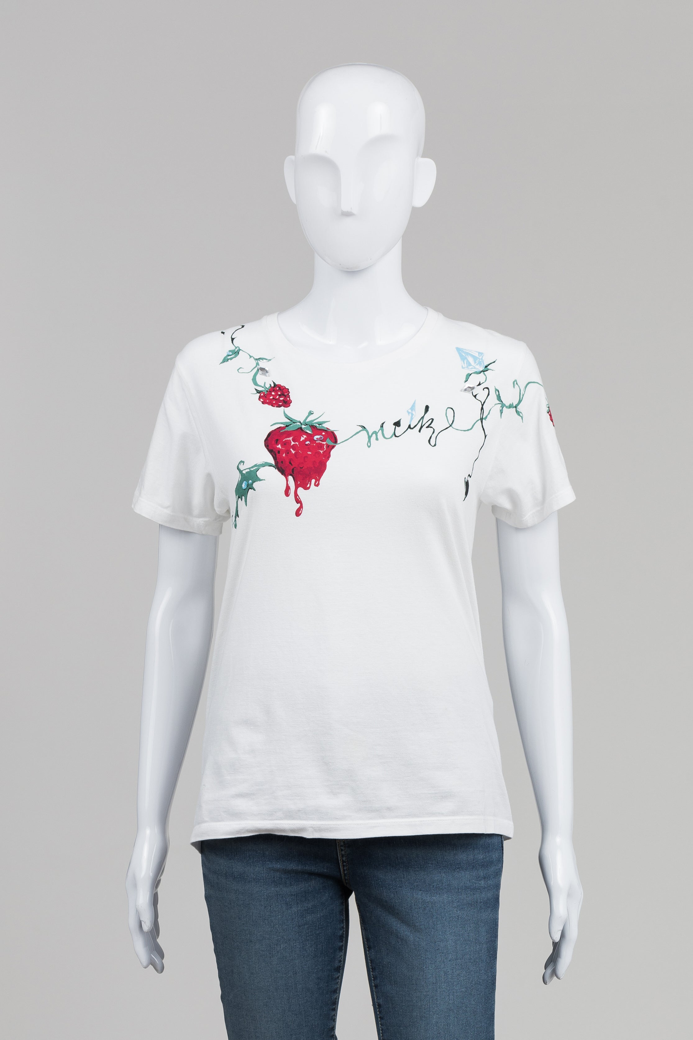 Milk Strawberry Print T-shirt