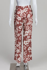 Dex Brick/Cream Floral Soft Pants (2) *New w/ tags