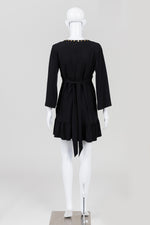 Load image into Gallery viewer, Michael Michael Kors black tiered dress w/ gold studs (P/M)
