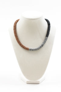 WAIWAI Short Upcycled Tricolor Leather Necklace