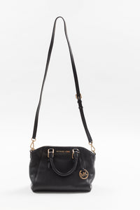 Michael Kors black leather satchel