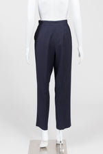 Load image into Gallery viewer, Braemar Vintage Navy Pleated Pants (4)
