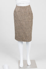 Load image into Gallery viewer, Erreuno Vintage Taupe Tweed Skirt Suit (40)
