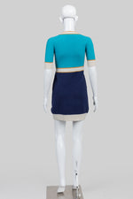 Load image into Gallery viewer, Marc by Marc Jacobs Blue Colourblock Sweater Dress (S)
