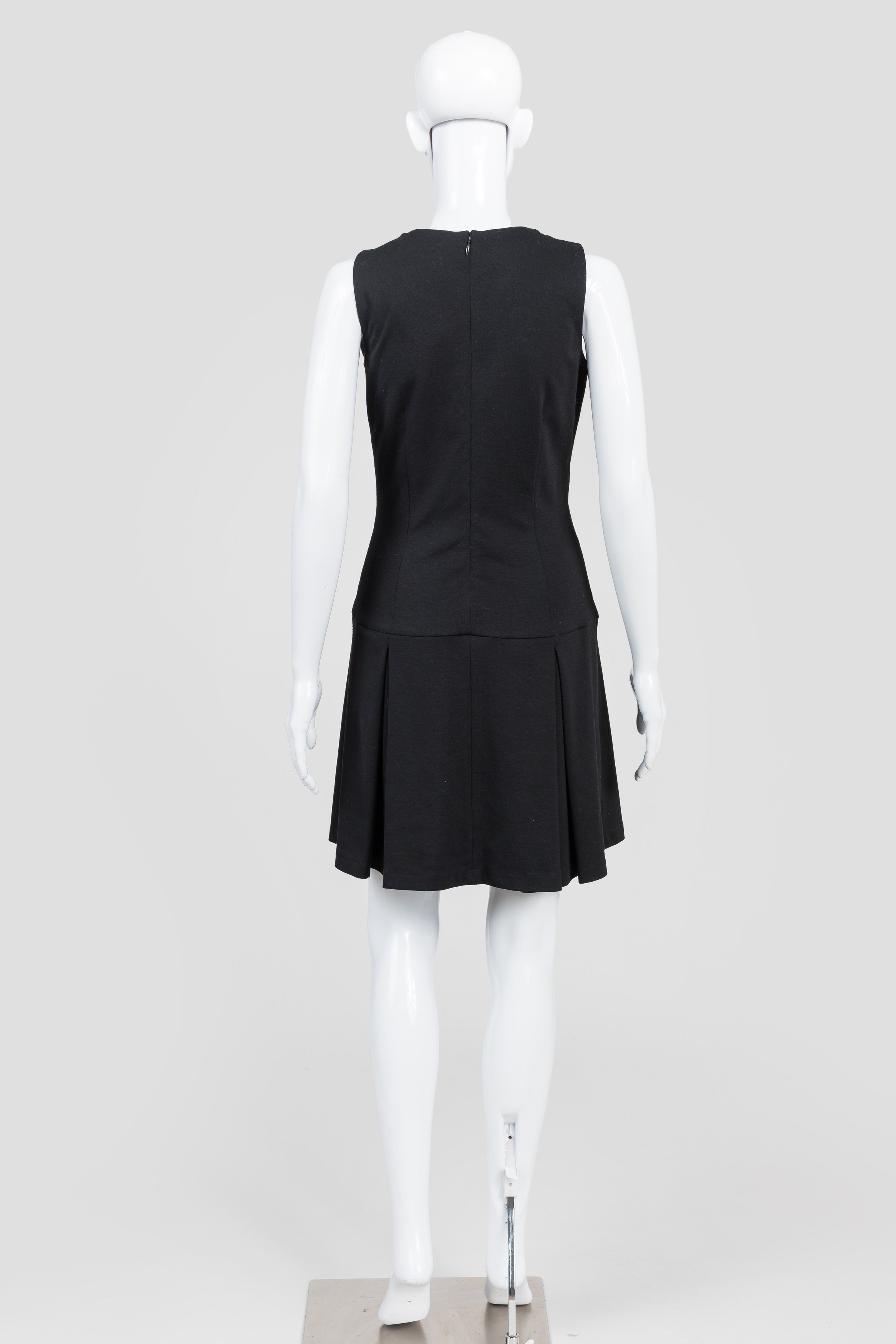 Michael Michael Kors Black Sleeveless Drop Waist Pleated Dress (2)