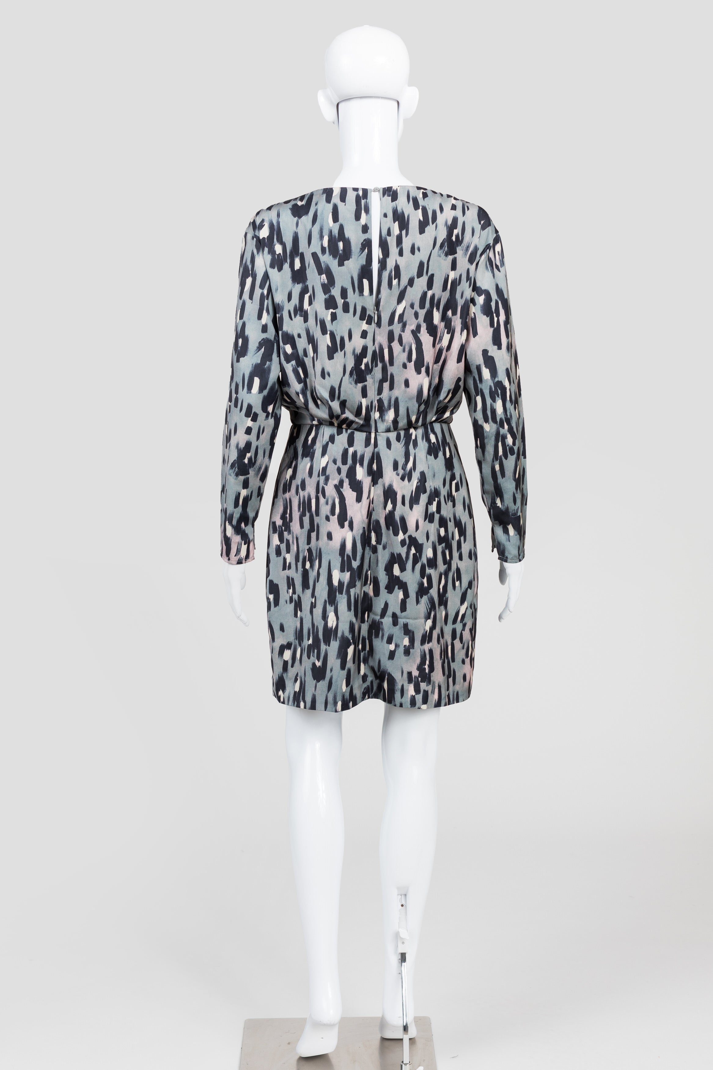 Reiss Grey Animal Print Dress (6)