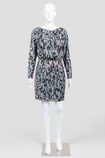 Load image into Gallery viewer, Reiss Grey Animal Print Dress (6)
