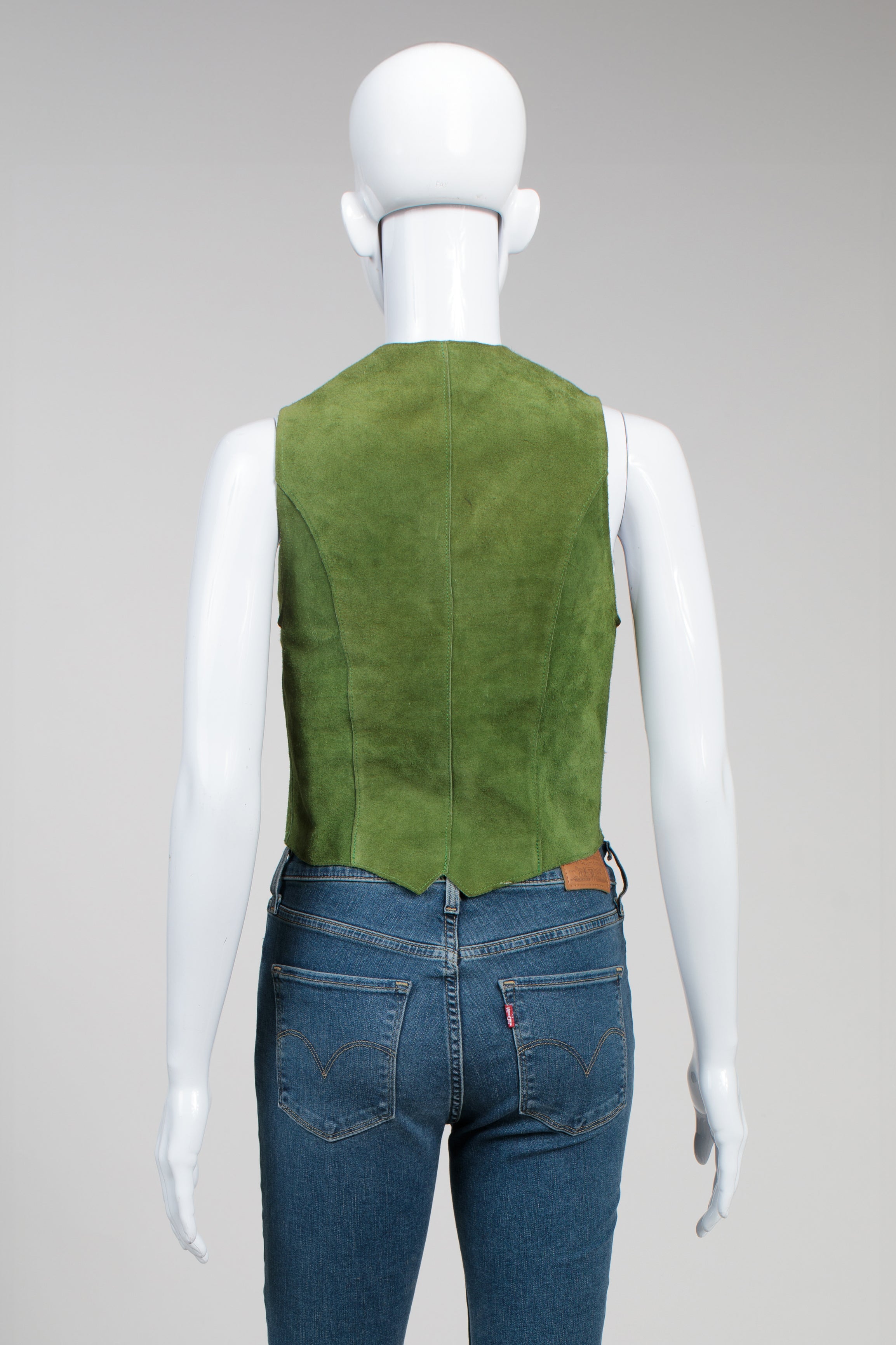 Julian Vard Vintage Green Suede Vest (10)