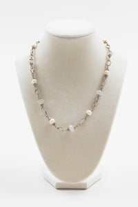 Pearl and crystal necklace