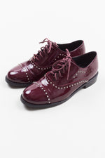 Load image into Gallery viewer, Gadea burgundy patent leather oxfords (35)

