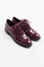 Load image into Gallery viewer, Gadea burgundy patent leather oxfords (35)
